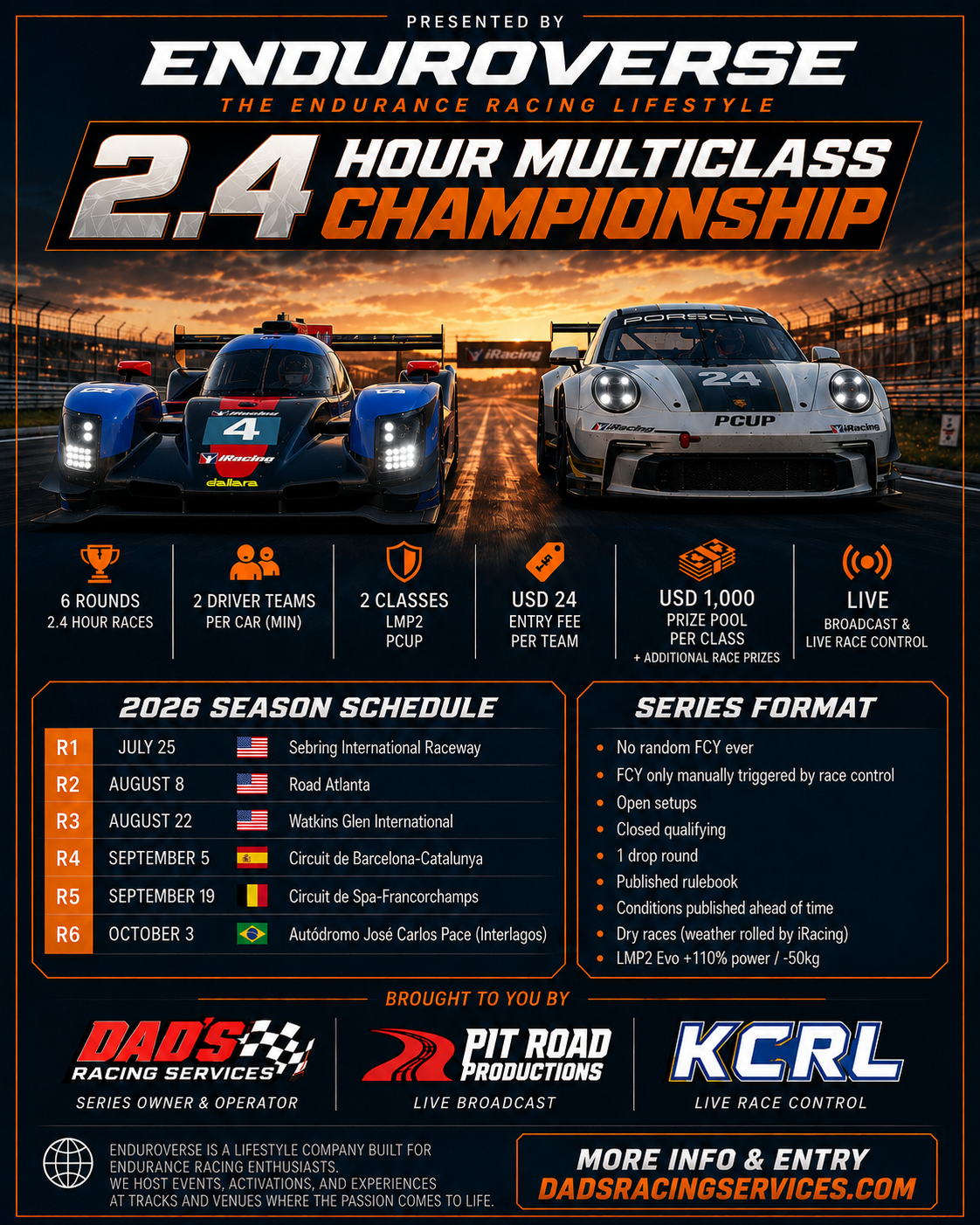 Enduroverse Challenge Cup Entry Fee for PORSCHE CUP 992.2