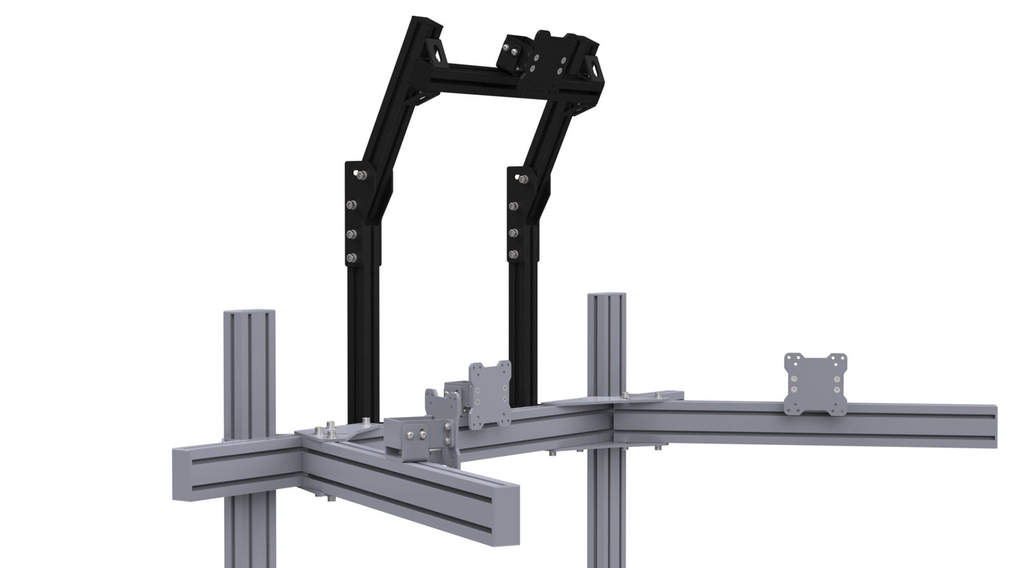 Sim Motion Direct Triple Monitor Mount for Sim Racing Aluminum Chassis